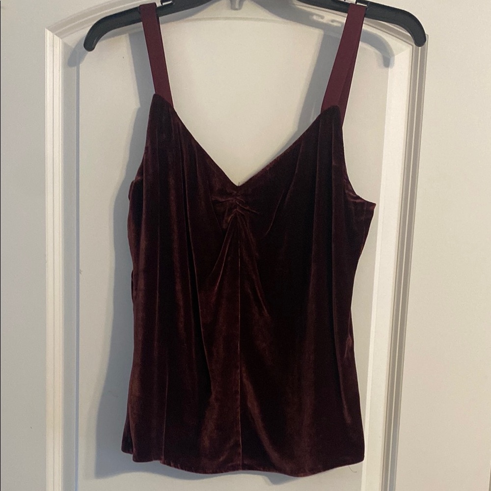 Rebecca Taylor Red Velvet Camisole Bustier Sleeveless